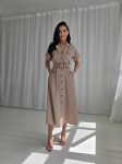 Sukienka SZMIZJERKA SUMMER zestaw rozmiarów 36-42 beżowy