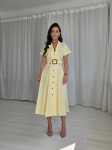 Sukienka SZMIZJERKA SUMMER zestaw rozmiarów 42-48 cytrynowa