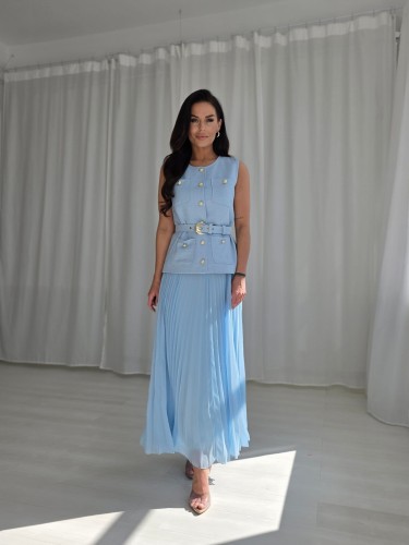 Komplet COCO VEST zestaw rozmiarów 36-42 błękit