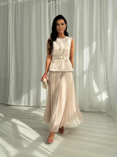 Komplet COCO VEST zestaw rozmiarów 36-42 beż