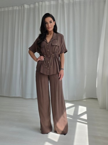 Komplet CAROLYNN zestaw rozmiarów 36-42 czekolada