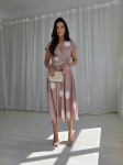 Sukienka DOTTY GROCHY SUMMER zestaw rozmiarów 36-42 ciemny beż
